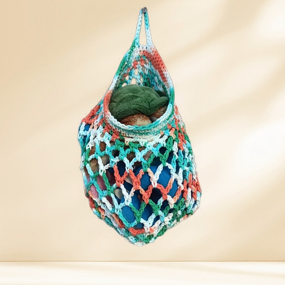 Hand Crafted Other - Hand crafted Crochet Basket Open Weave Market bag